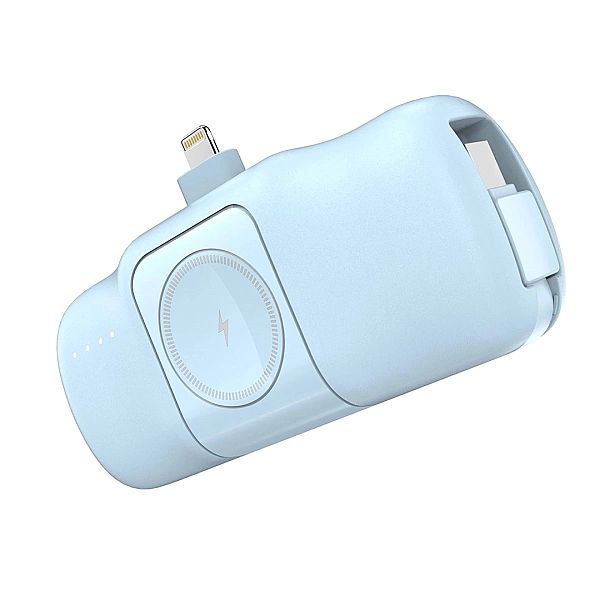 Mini powerbank Wozinsky WF16-YLS 5000mAh 15W Lightning z wbudowanym ka