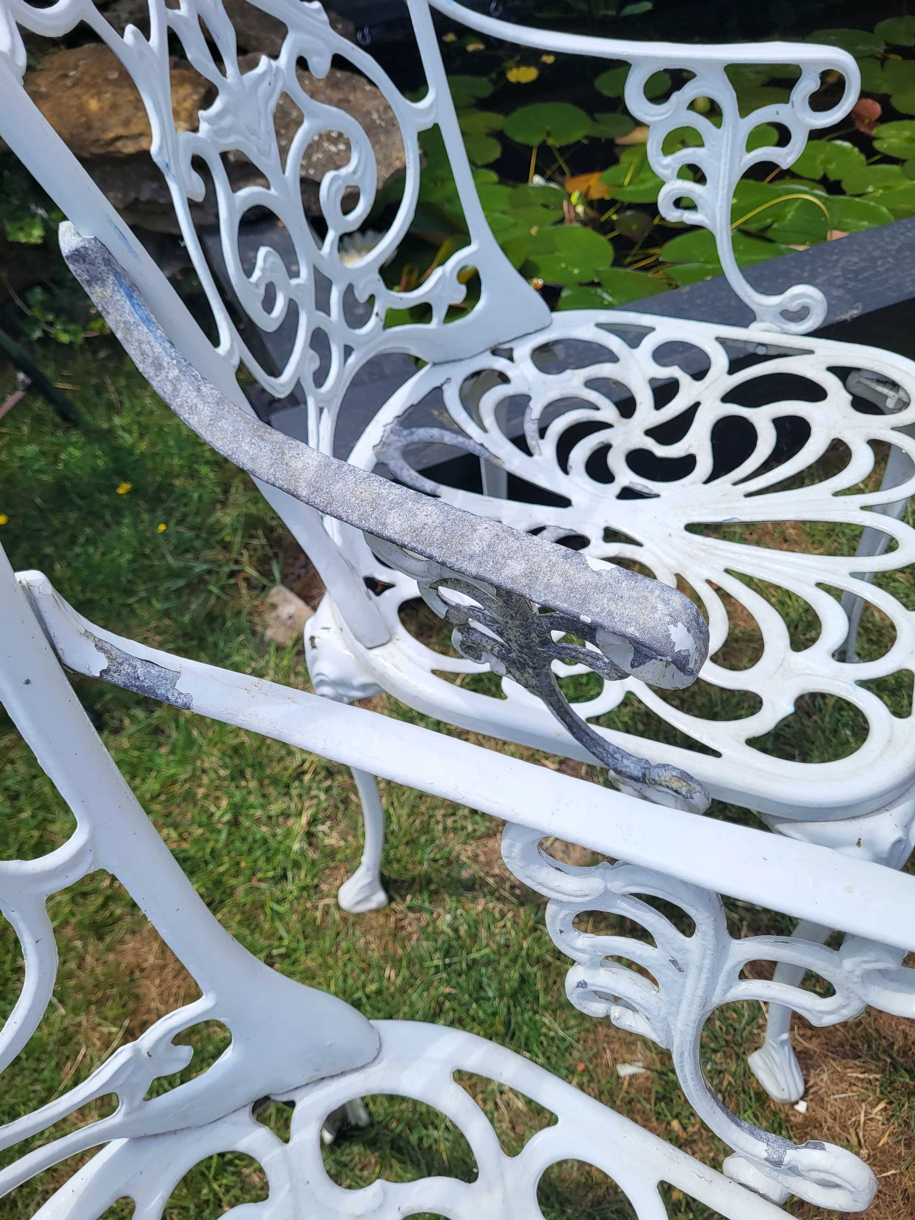 Ogrodowe meble aluminiowe zestaw 4 krzesła + duży stół ,WYSYŁKA
