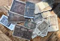 Stare banknoty przedwojenne Zestaw banknotów 53szt cena za całość