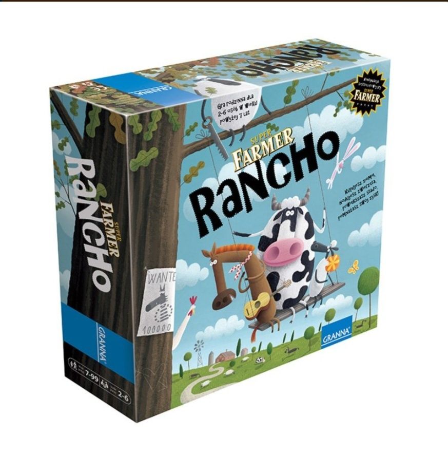 GRANNA Super Farmer RANCHO gra planszowa 7+ bdb jak nowa