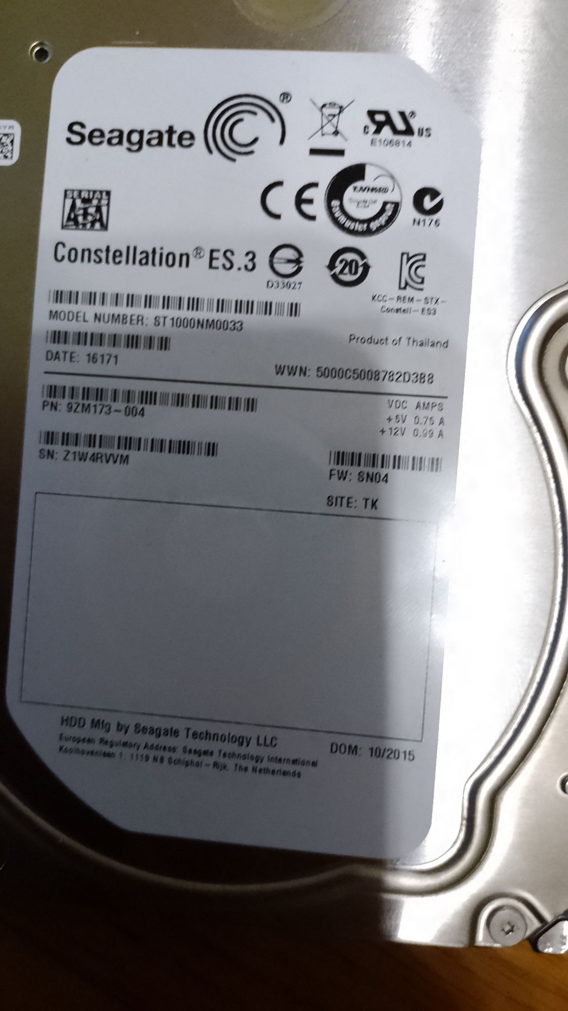 Продам Жорсткий диск 1Тб для серверу чи десктоп Seagate ST1000NM00333