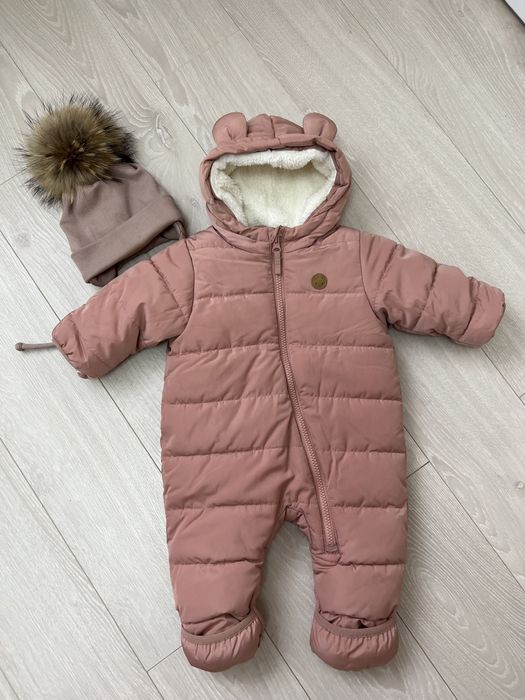 Зимний комбинезон н&m и шапка