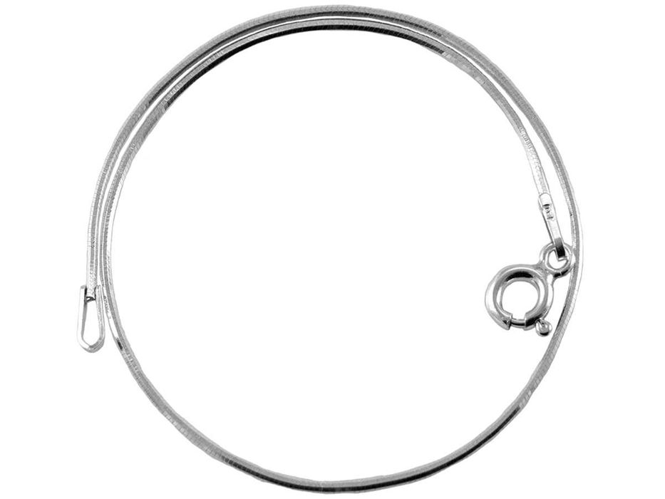 VERSIL łańcuszek naszyjnik żmijka linka 40 cm SREBRO 0,925