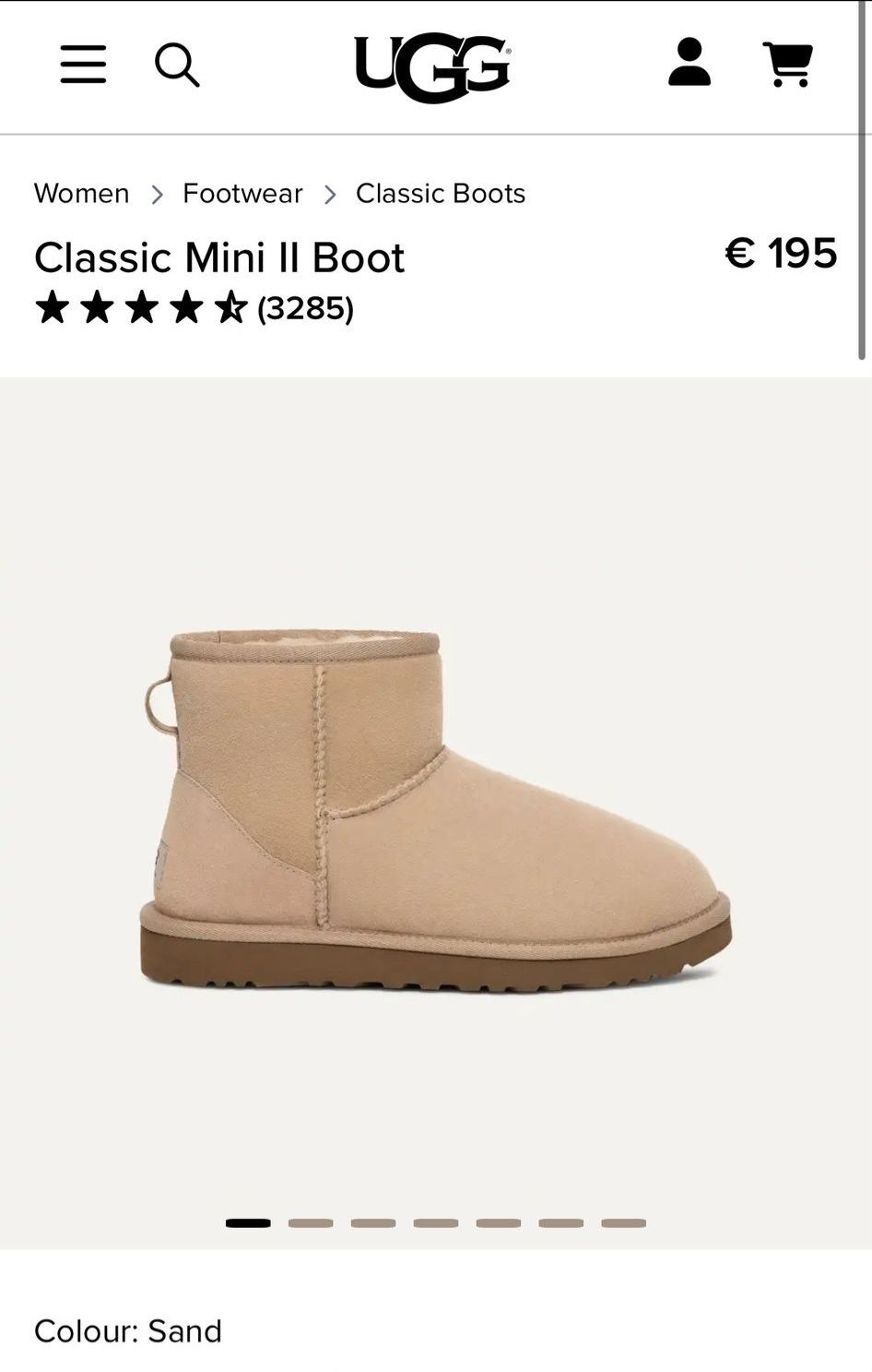 Botas UGG novas sem uso