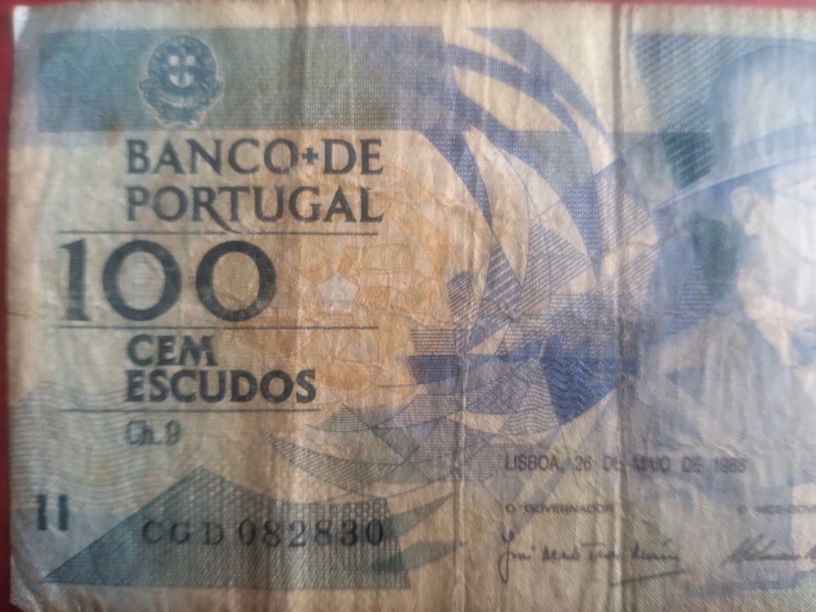 Nota de 100 escudos Fernando Pessoa (1988)