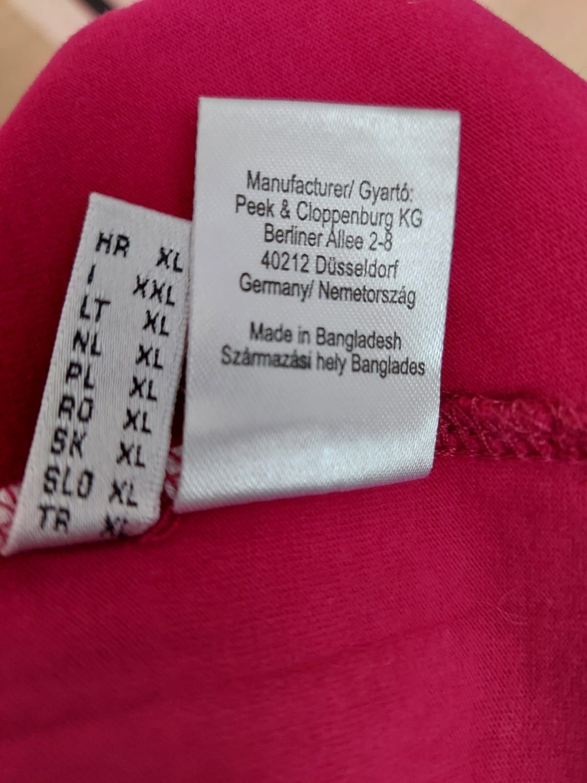 Ciemnoróżowy T-shirt Montego XL