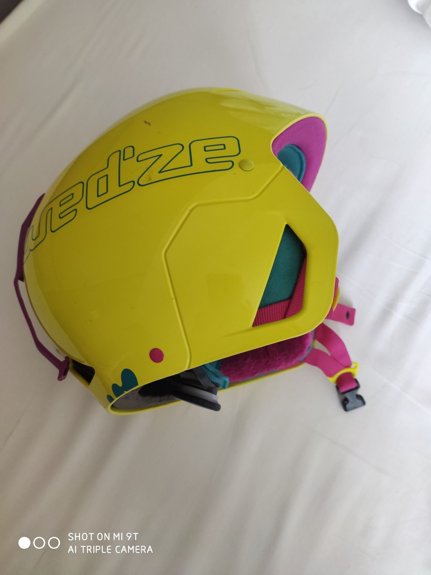 Kask narciarski plus gogle dla dziewczynki