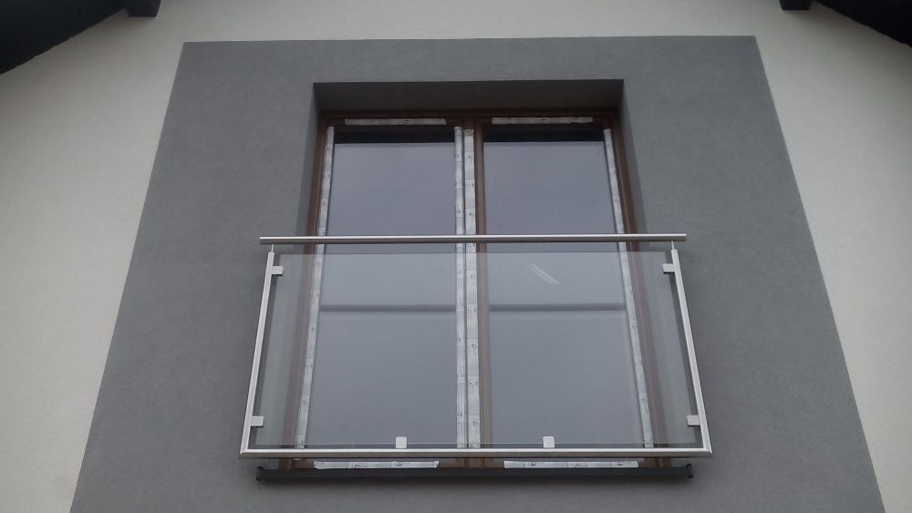 Balkon francuski portfenetr zabezpieczenie okienne ,nierdzewne szklane