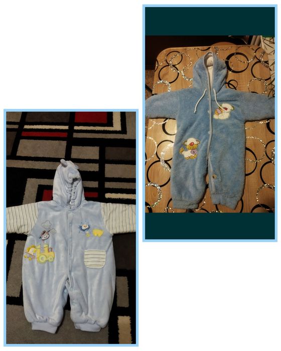 Комбинезон теплый мягкий 0-6 мес.