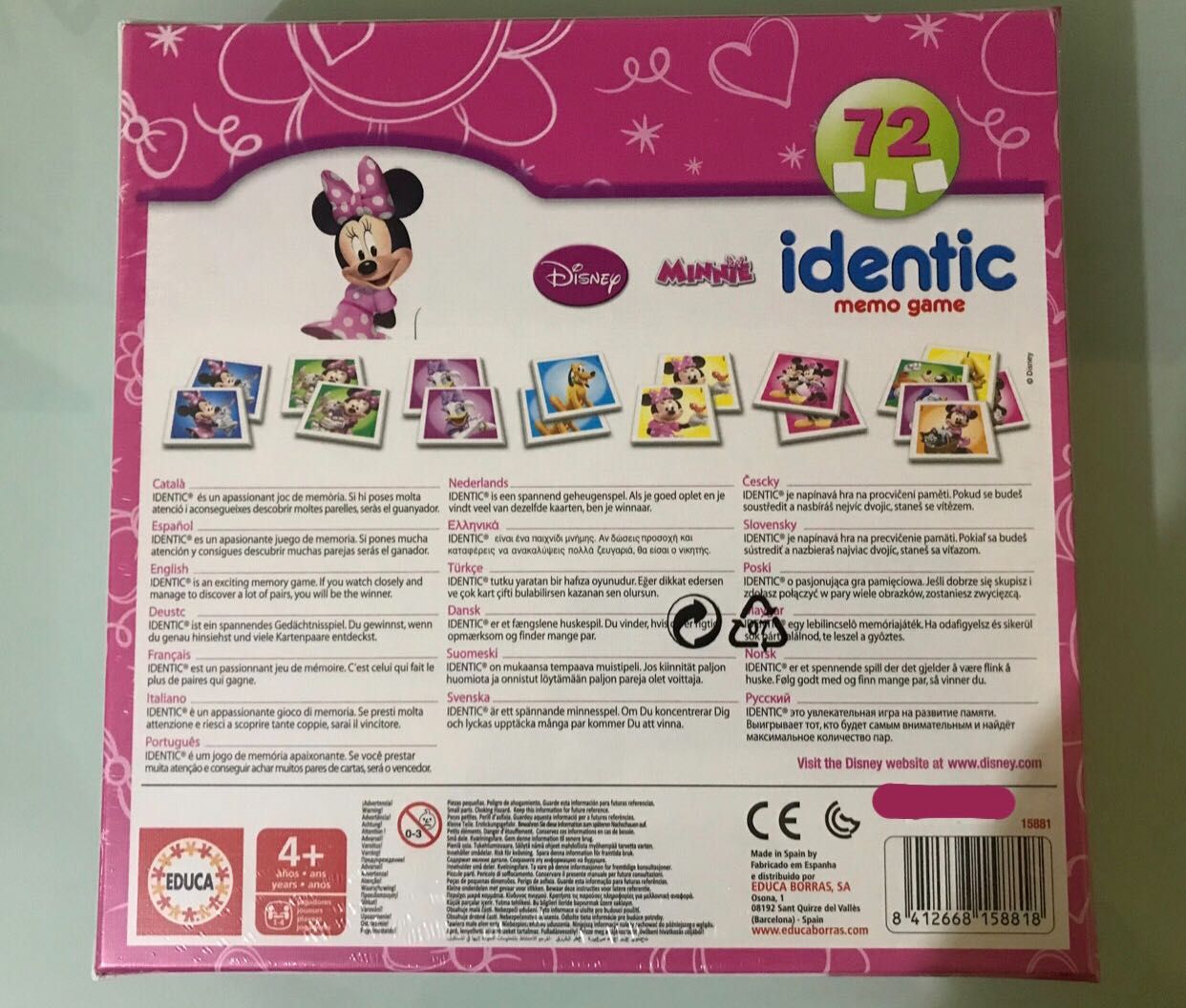 Jogo Identic Minnie NOVO