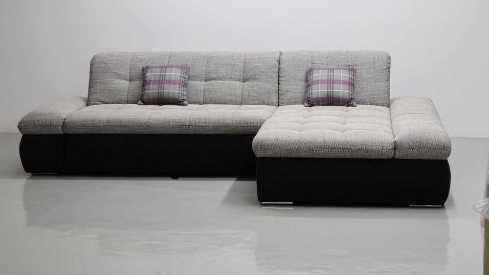 TMT Narożnik funkcjA spania Szara tkania rozkładana rogówka salon sofA