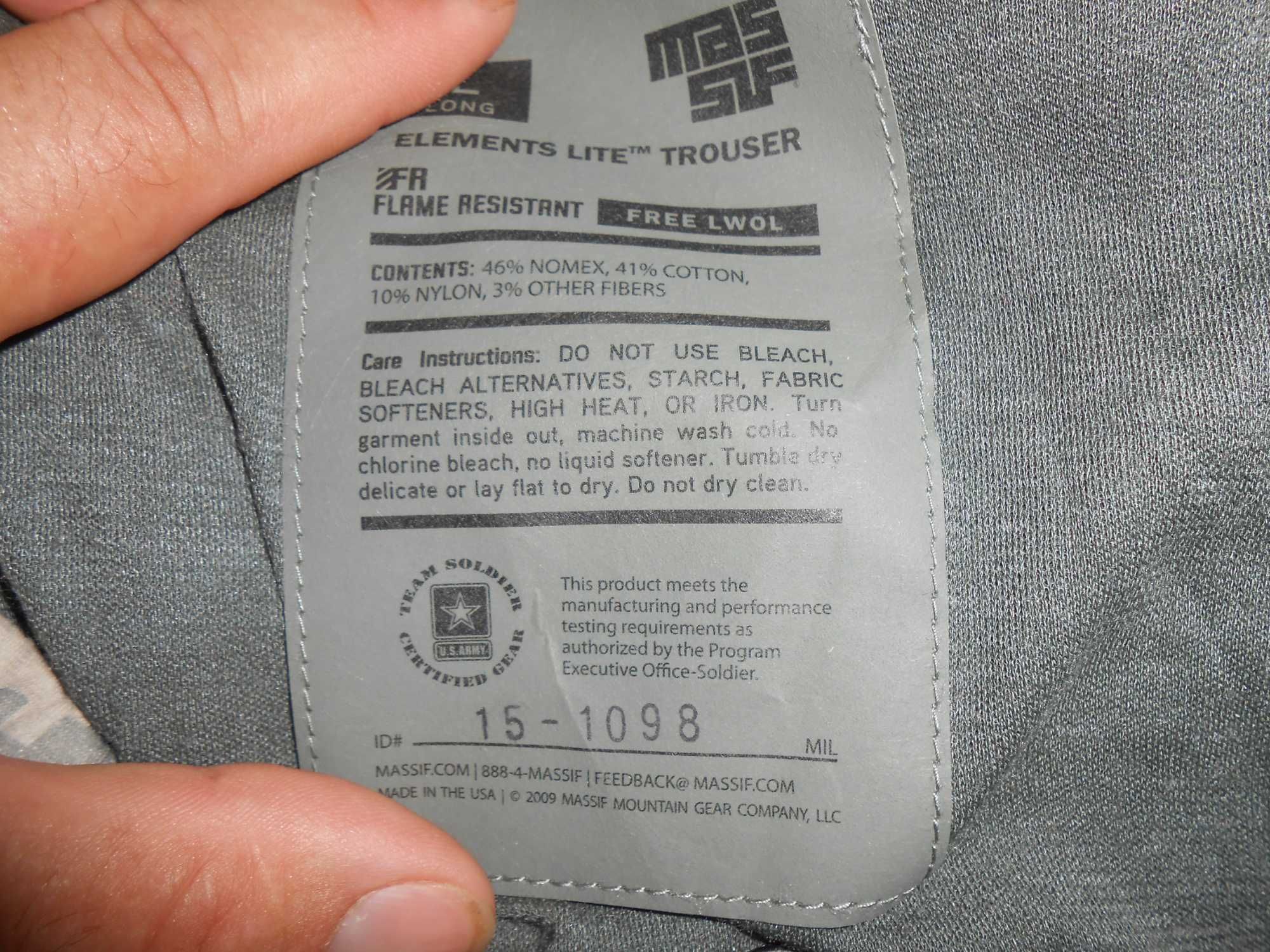 Вогнестійкі софтшелл штани FREE LWOL Soft Shell Trousers FR, MASSIF