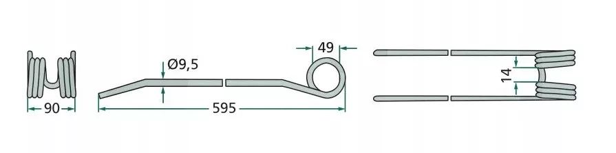 Palec zgrabiarki Liner d=9 mm - 955710