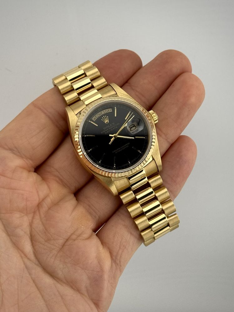 -5k WYPRZEDAZ ! Złoty 18k 750 Z dokumentami Rolex Daydate ref.18038