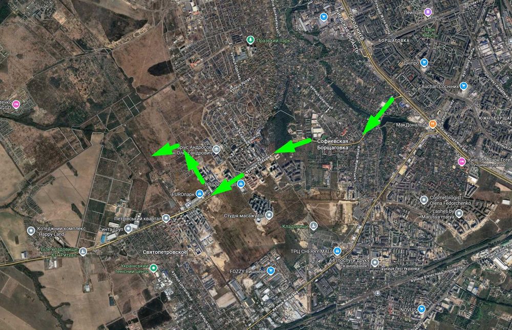 Під забудову ділянка 9 соток Софіївська Борщагівка фасад Нова Окружна