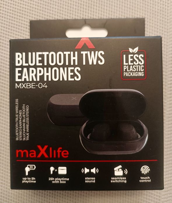 Słuchawki bezprzewodowe Maxlife MXBE-04 TWS Bluetooth nowe