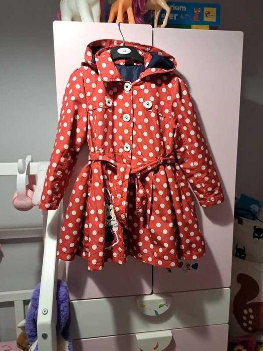 Jesienny płaszczyk Myszka Minnie, M&S, roz.116