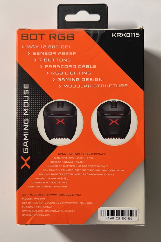 Mysz gamingowa Krux Bot RGB