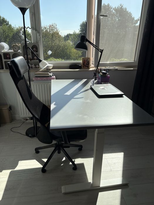 Biurko elektryczne ikea Rudolf 140x80