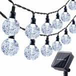Girlanda Solarna LED Ogrodowa Lampki Kulki Kryształowe 50 Led