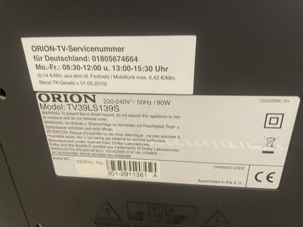 Телевізор ORION 40 Full HD