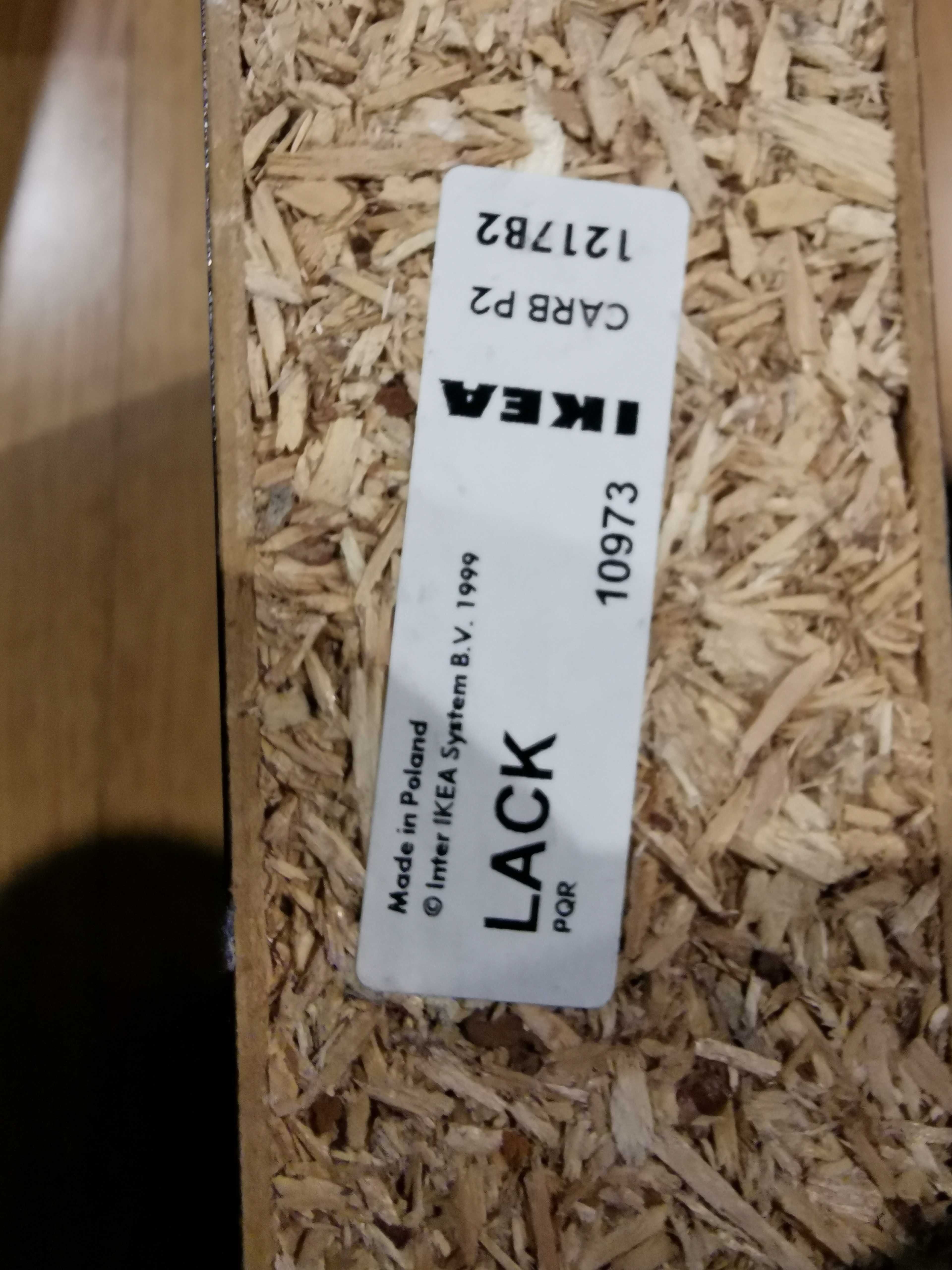 Zestaw 4x półek Lack w kolorze czarnym marki Ikea