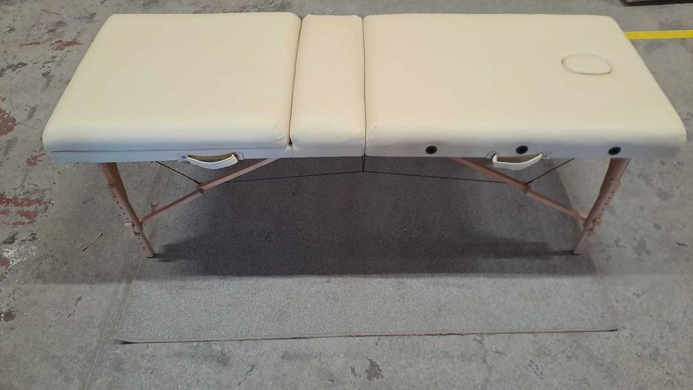 Składany trzysekcyjny drewniany stół do masażu DELUXE - uszkodz. klips