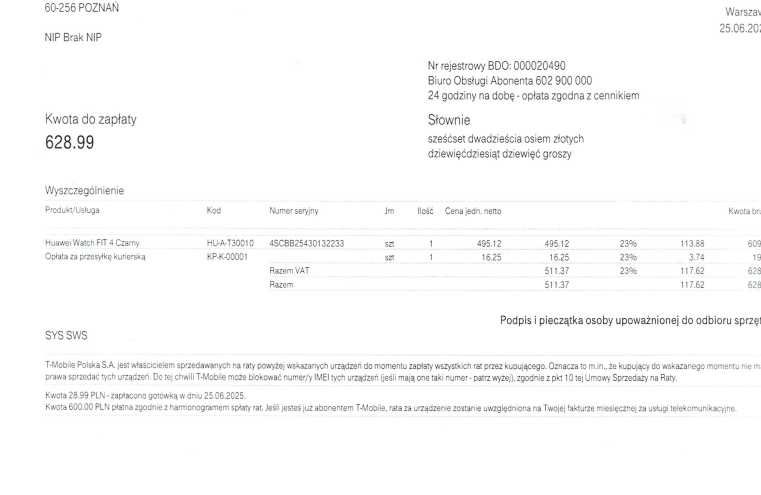 NOWY Huawei Watch Fit 4 POznań