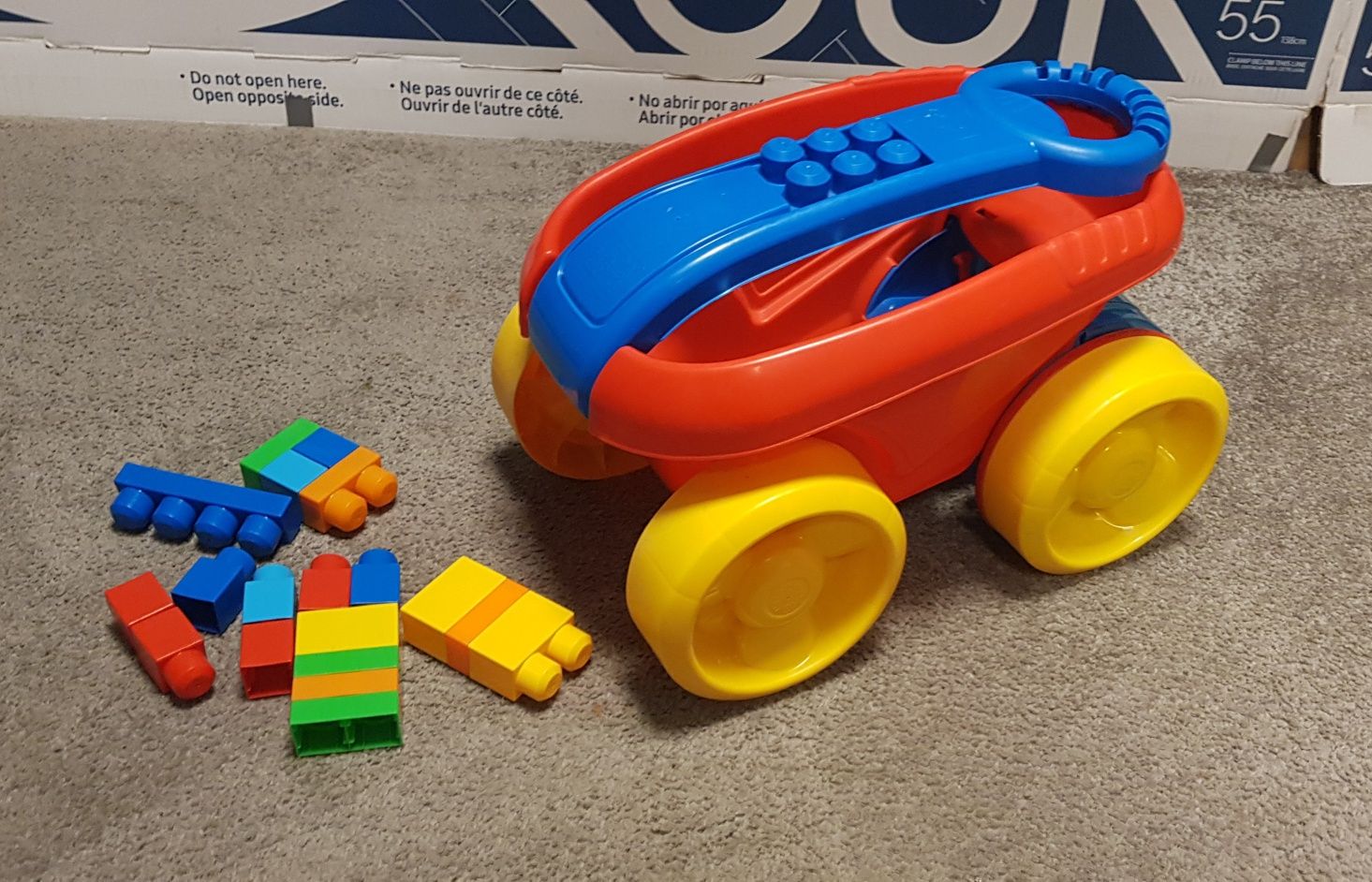 Mega Bloks wózek zbierajacy klocki