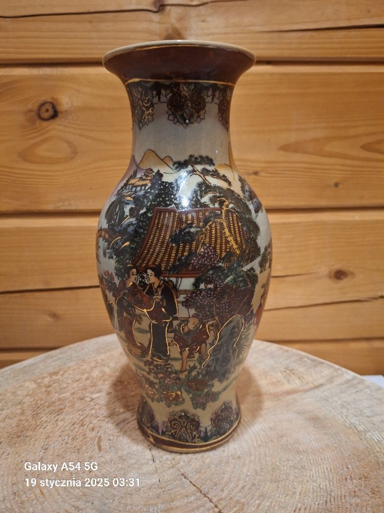 Stary porcelanowy wazon chiński, sygnowany