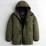 HOLLISTER Kurtka zimowa Parka męska 36 S Khaki Abercrombie&Fitch USA