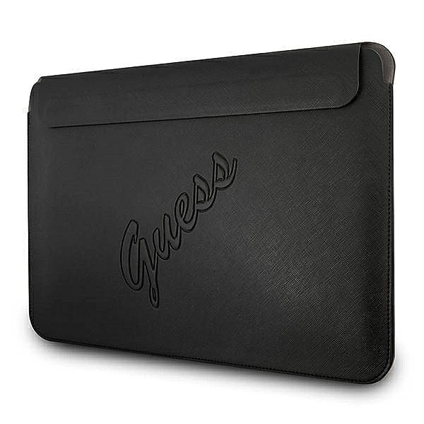 Pokrowiec Guess Saffiano Script na laptopa 13'' - czarny