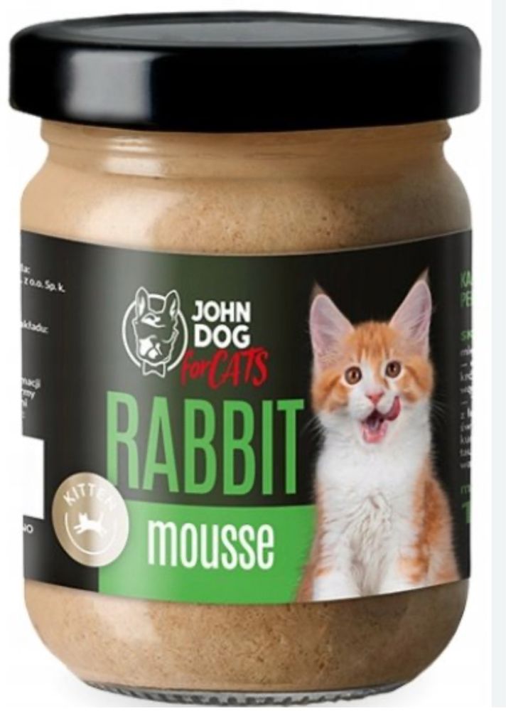 John Dog for Cats – Rabbit Mousse Kitten 190g – 1 sztuka