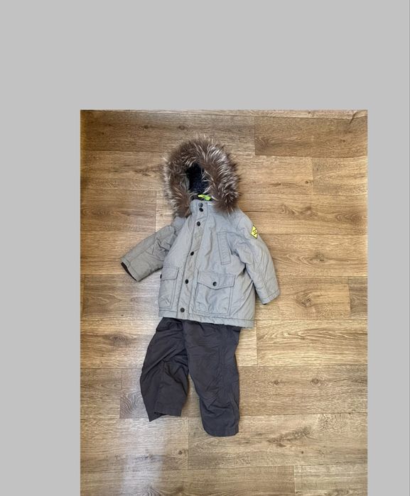 H&M на 2-3р. 92-98см. Дитячий зимовий комплект для хлопчика сірий