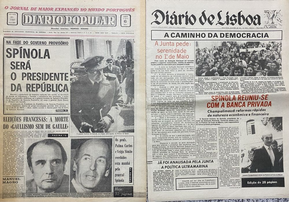 Jornal 25 Abril 1974. Revolução nacional.