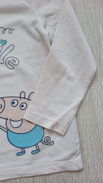 Bluzka z długim rękawem, Świnka Peppa, Peppa Pig, r.98 Sinsay
