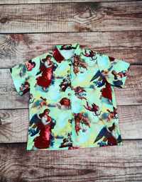 Vintage koszula hawajska aniołki retro 90s L