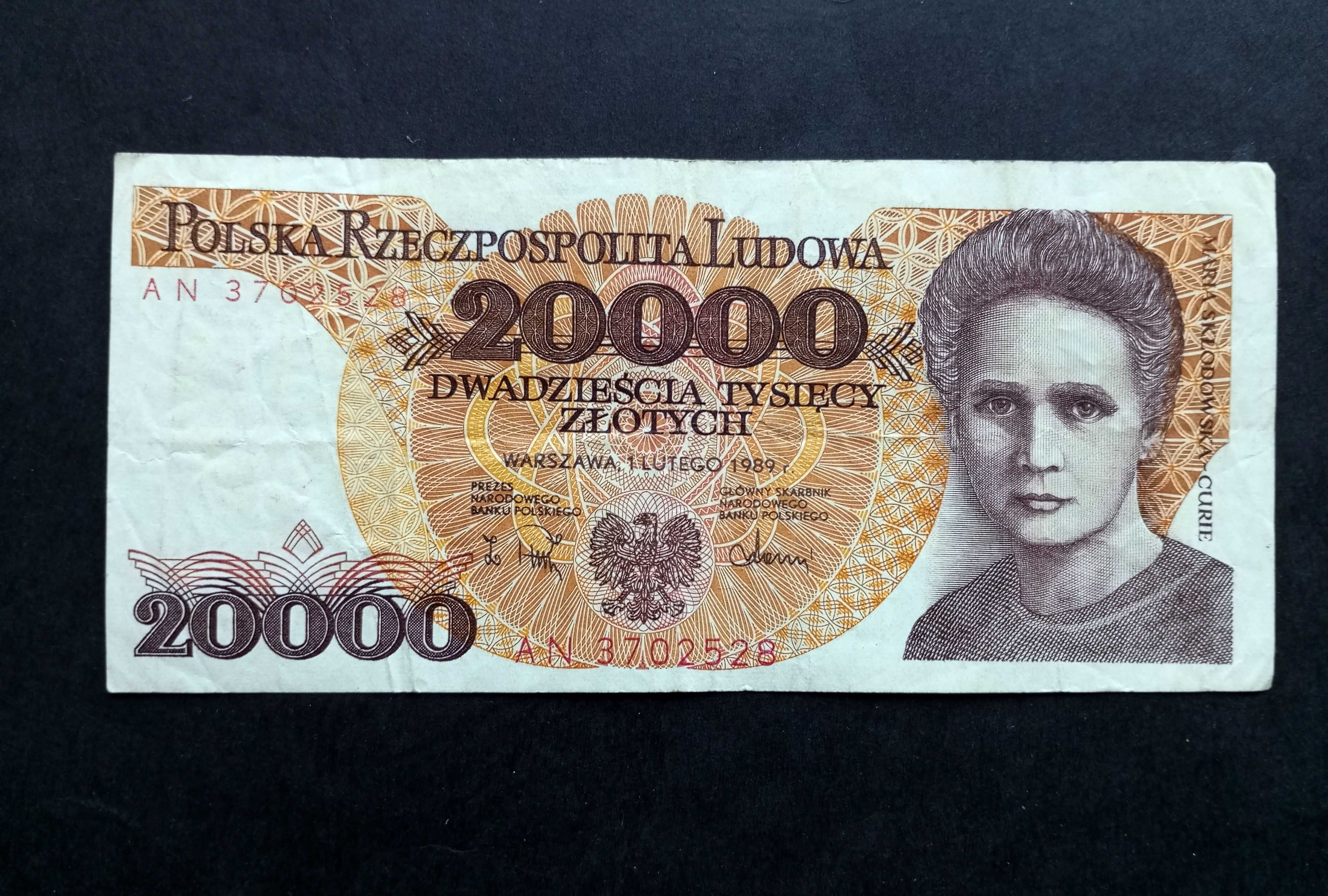 Banknot 20000 zł 1989 - AN -