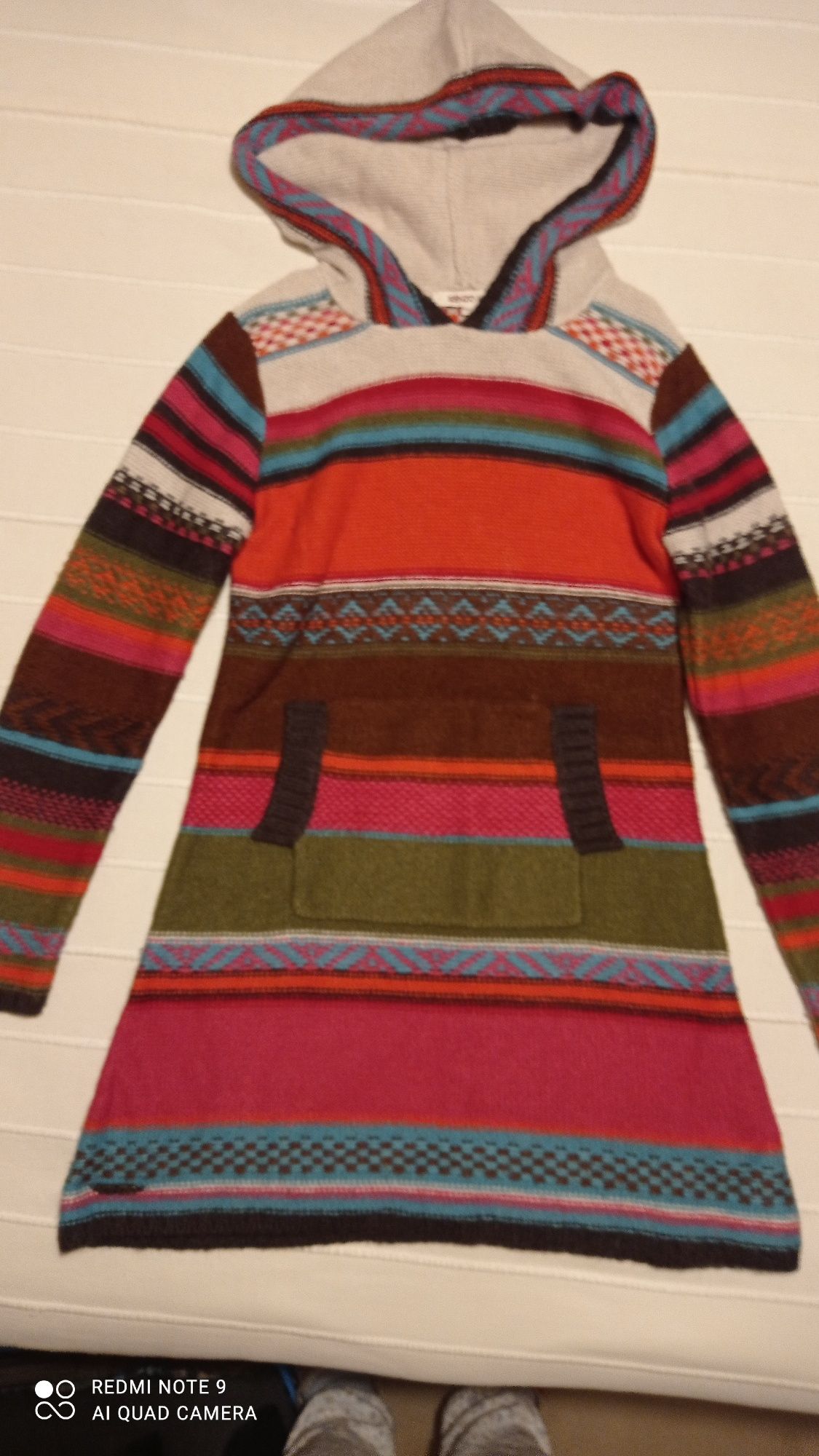 Vestido de menina KENZO de malha multicolor