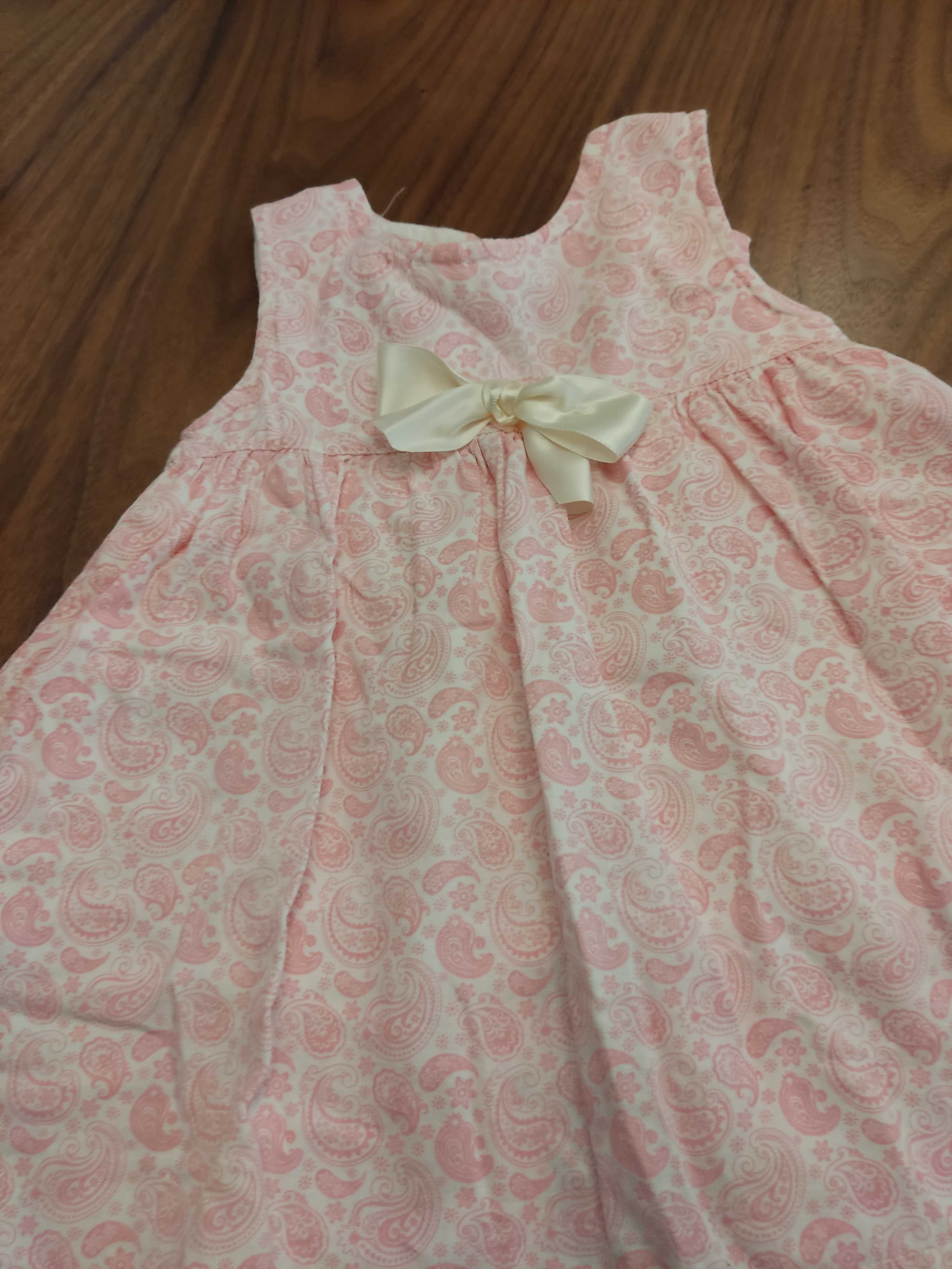 Vestido cor de rosa T 6-9M