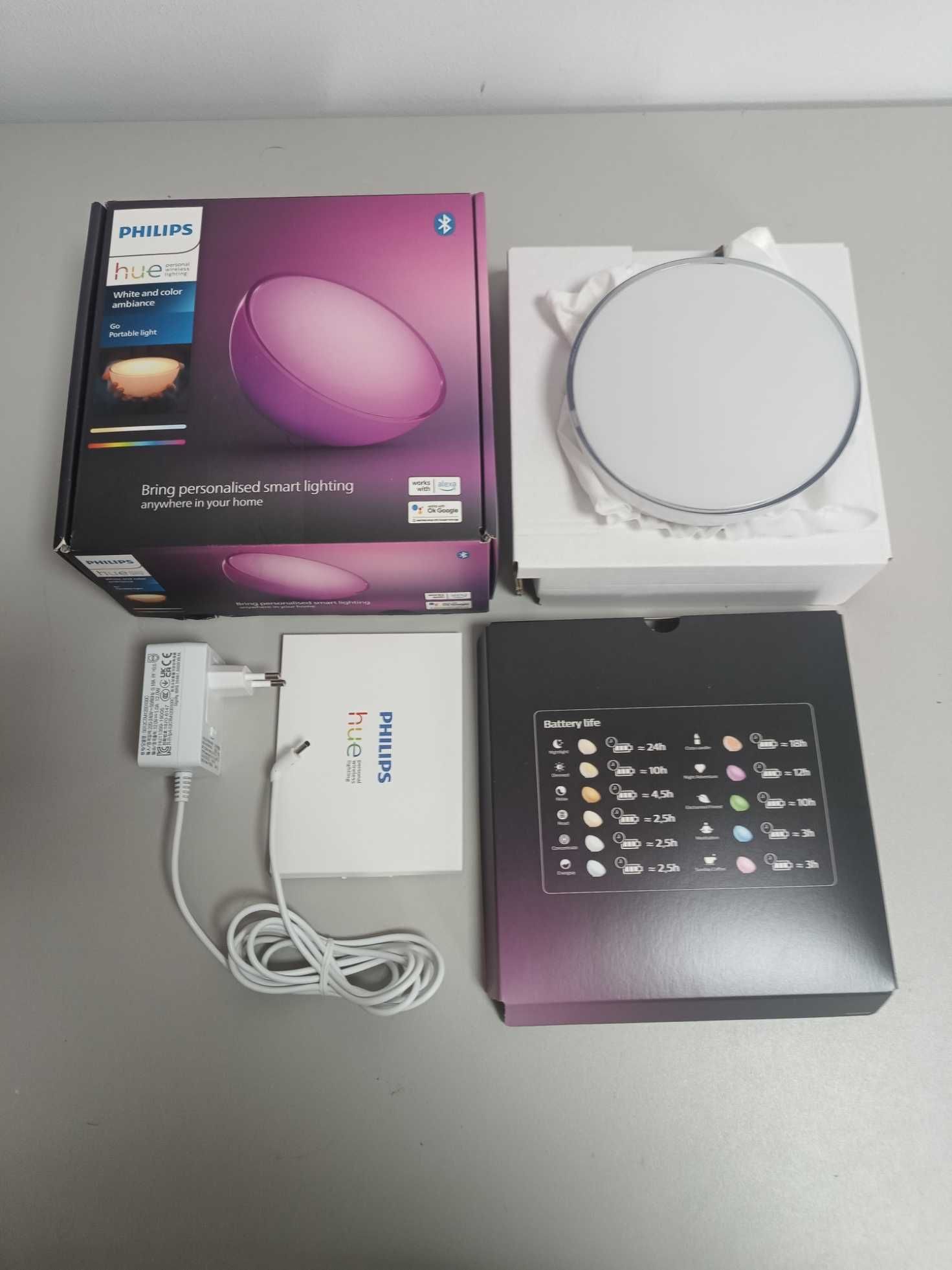 Lampa stołowa Philips Hue Go LED, Bluetooth, białym światłem i kolorem