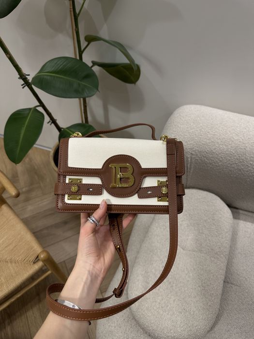 Сумка Balmain B-Buzz 24 Cream/Brown