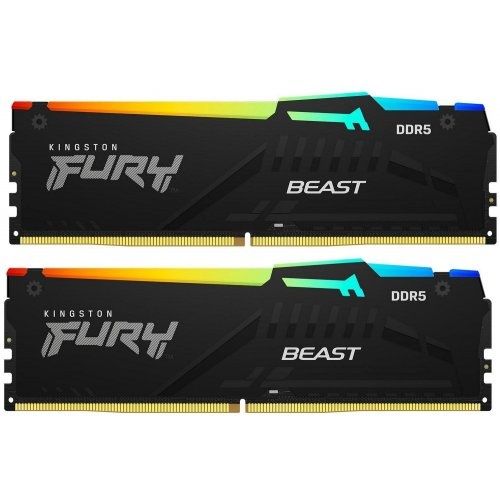 ОЗУ Kingston DDR5 32GB (2x16GB) 6000Mhz FURY Beast RGB Black