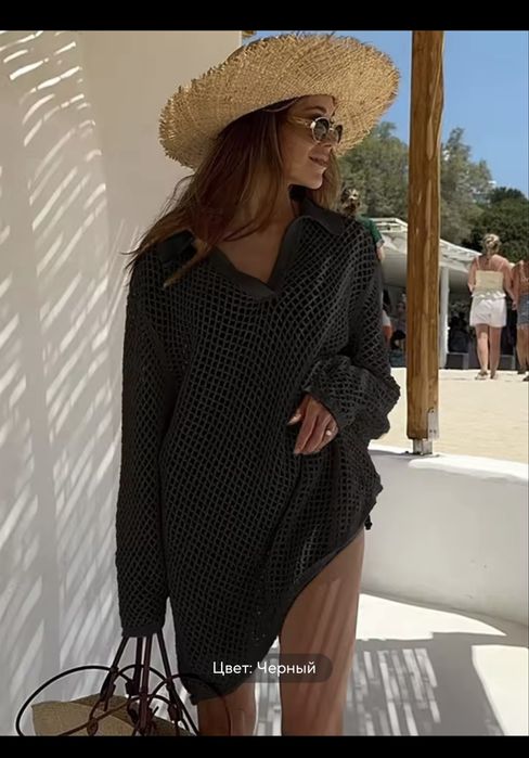 Пляжне плаття . Чорний колір