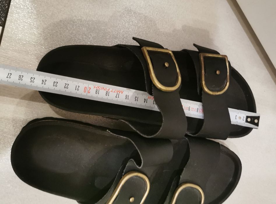 Buty sandały klapki czarne r 39 skóra naturalna