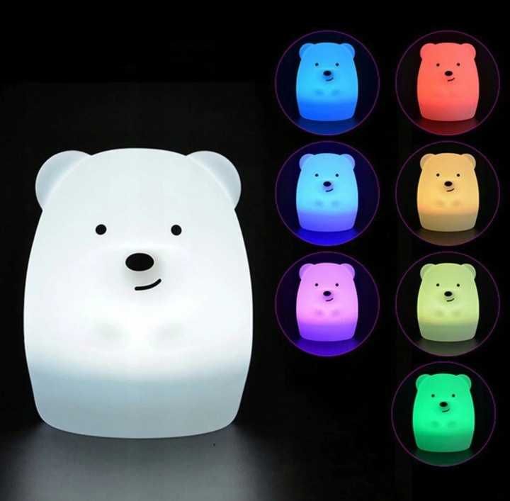 Lampka nocna miś dla dzieci - USB + Pilot DARMOWA WYSYŁKA