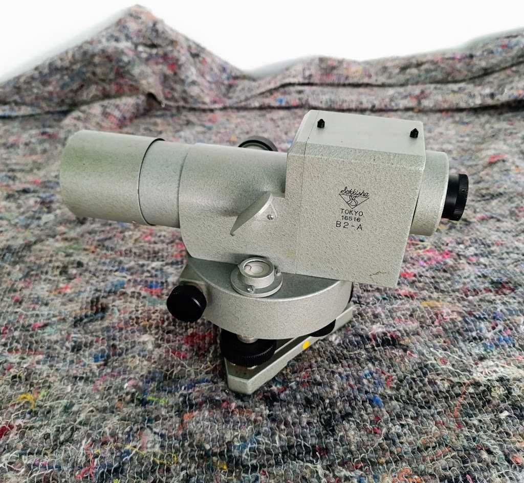 Nível automático vintage Leica Sokkisha B2A topografia colecionador