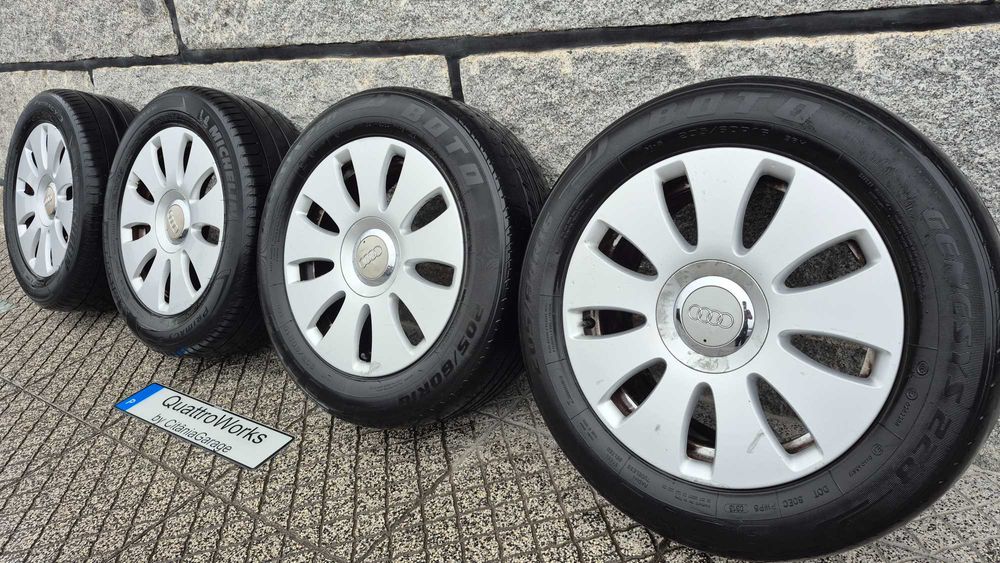 4 Jantes ORIGINAIS AUDI R16" 5x112 Et42 7J Ref: 8E0601,025AE com Pneus
