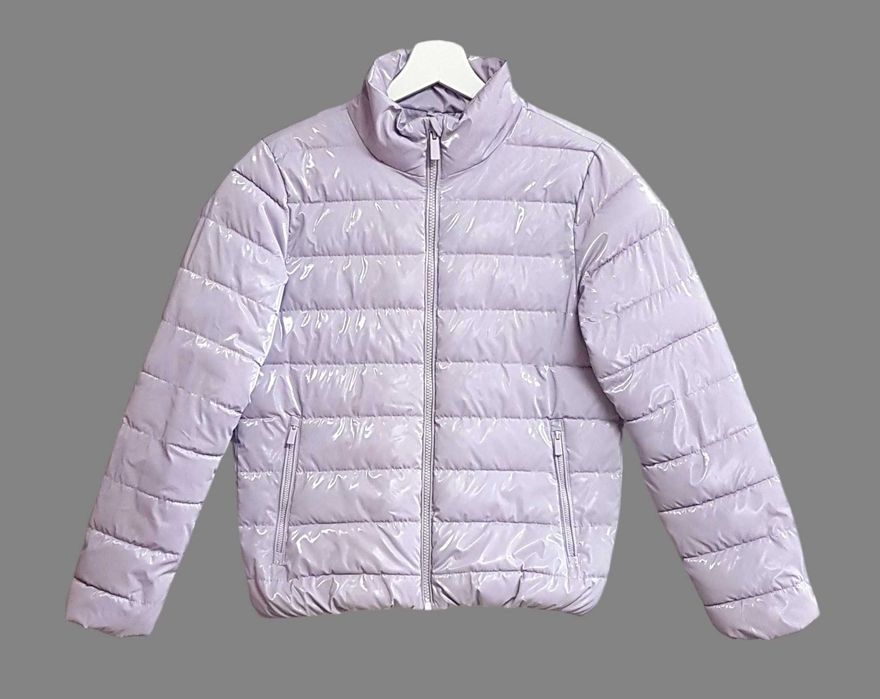 Kurtka zimowa liliowa puchowa pikowana Reserved 158cm