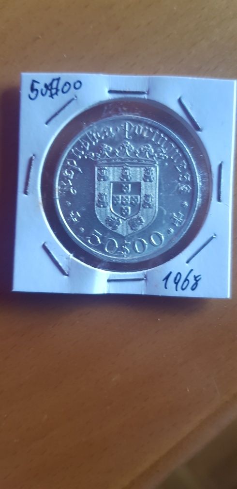 50 escudos prata 1968, prata